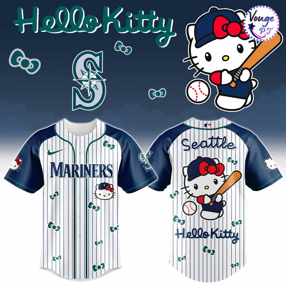 Seattle Mariners x Hello Kitty 2026 Baseball Jersey 