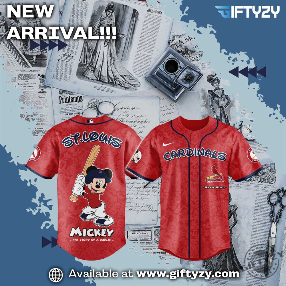 St. Louis Cardinals Mlb Baseball X Disney Mickey Mouse Night Game Jersey 