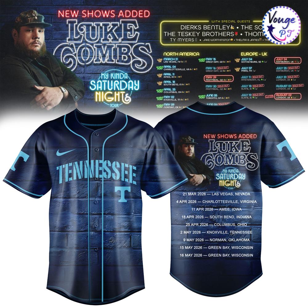 Tennessee Volunteers x My Kinda Saturday Night Tour 2026 Jersey 