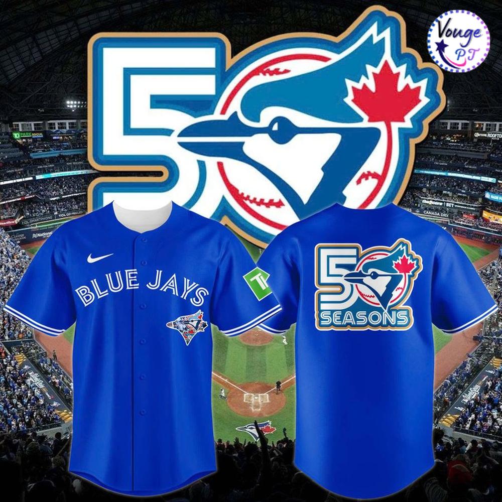 Toronto Blue Jays New Logo for 2026 To Celebrate Their 50th Seaso Baseball Jersey 